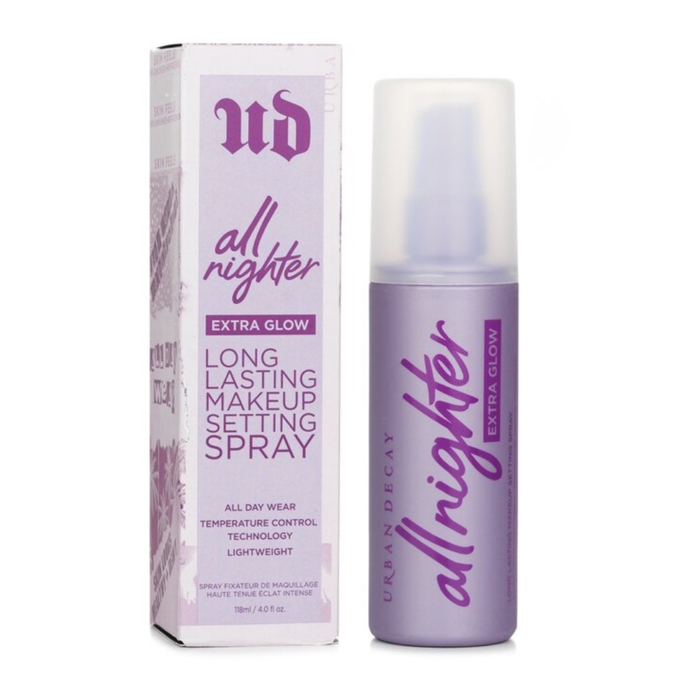 NWT Urban Decay with Skindinavia All Nighter Extra Glow Setting Spray